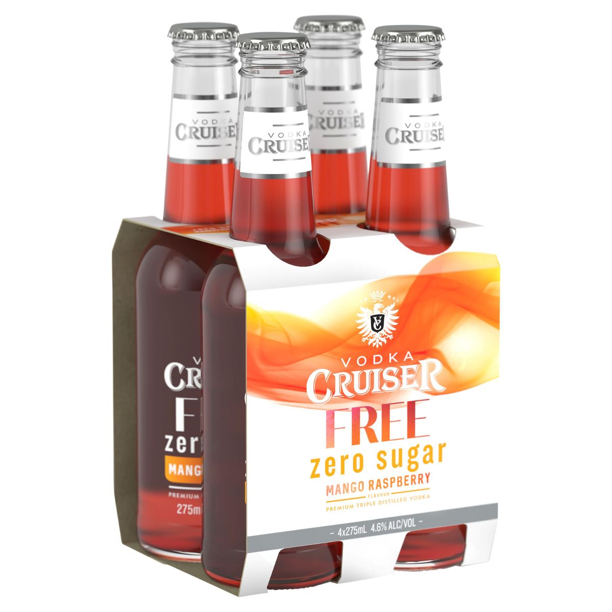 Vodka Cruiser Sugar Free Mango Raspberry Bottle 275mL | Thirsty Camel