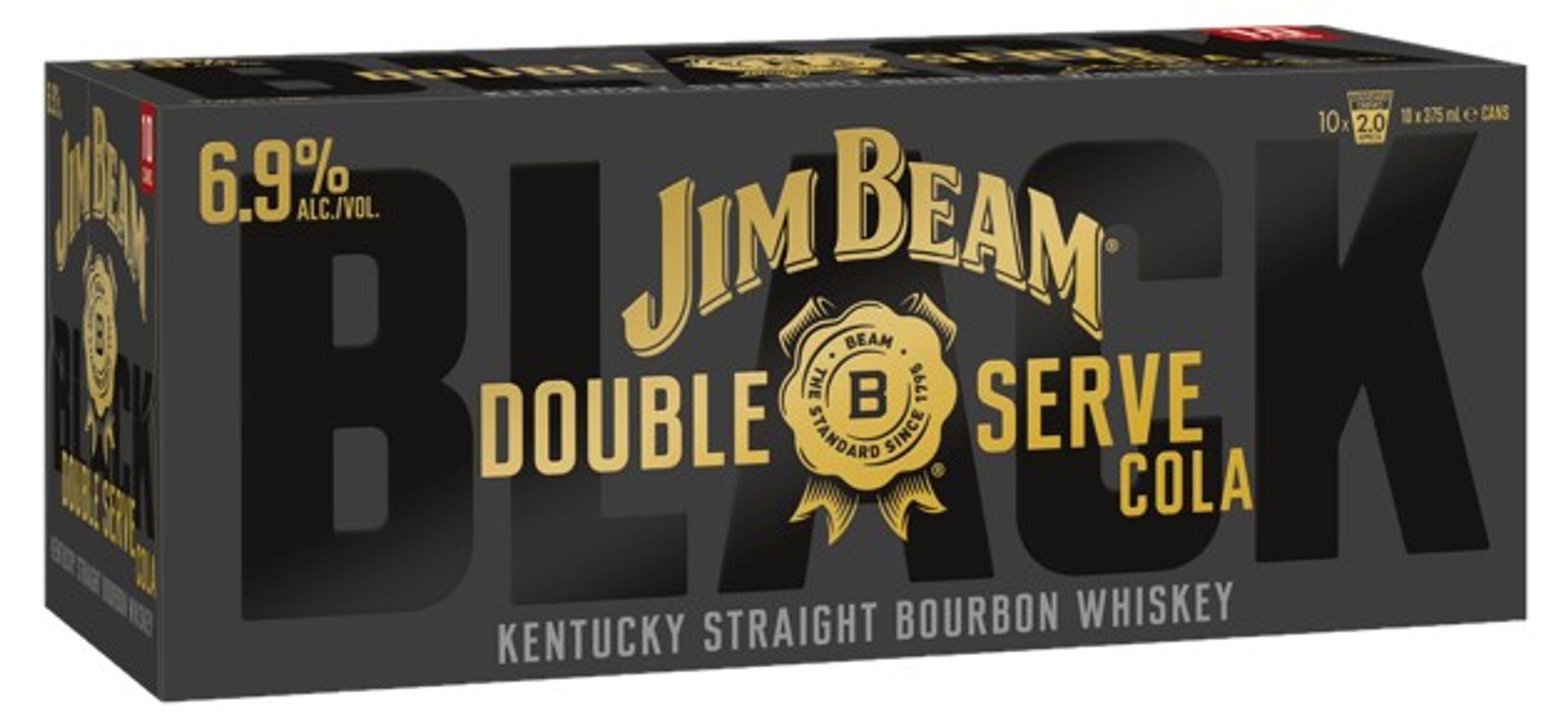 Jim Beam Black Double Serve & Cola 6.9% Can 375mL | Thirsty Camel