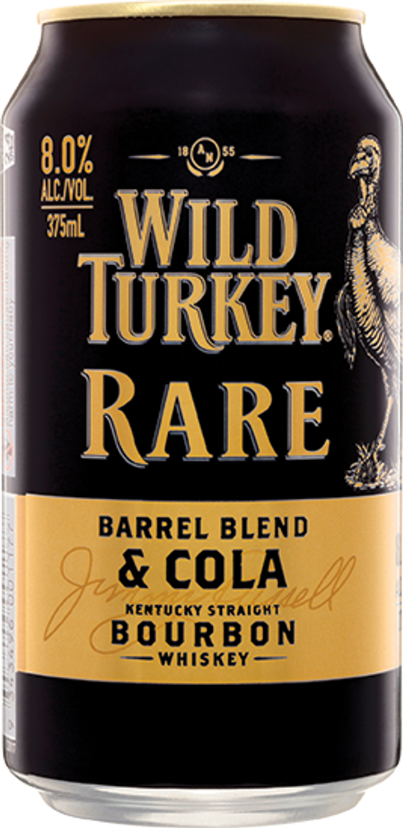 Wild Turkey Rare Bourbon & Cola 8.0% Can 375mL | Thirsty Camel