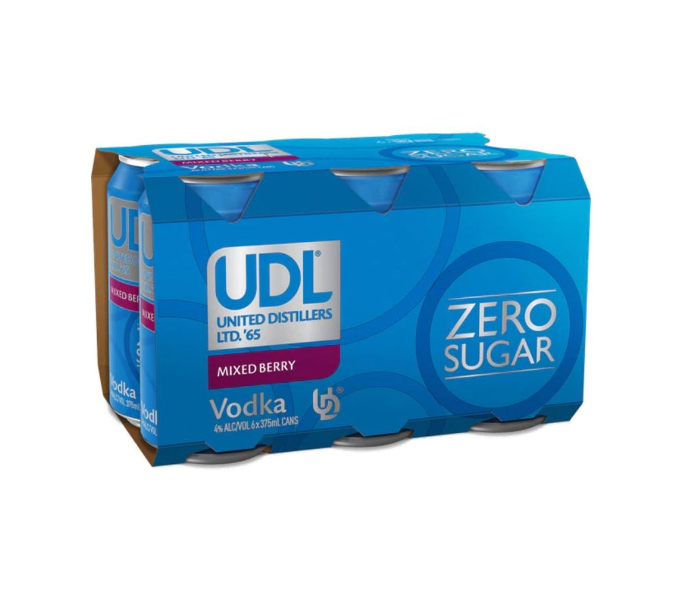 UDL Zero Sugar Vodka Mixed Berry Can 375mL | Thirsty Camel
