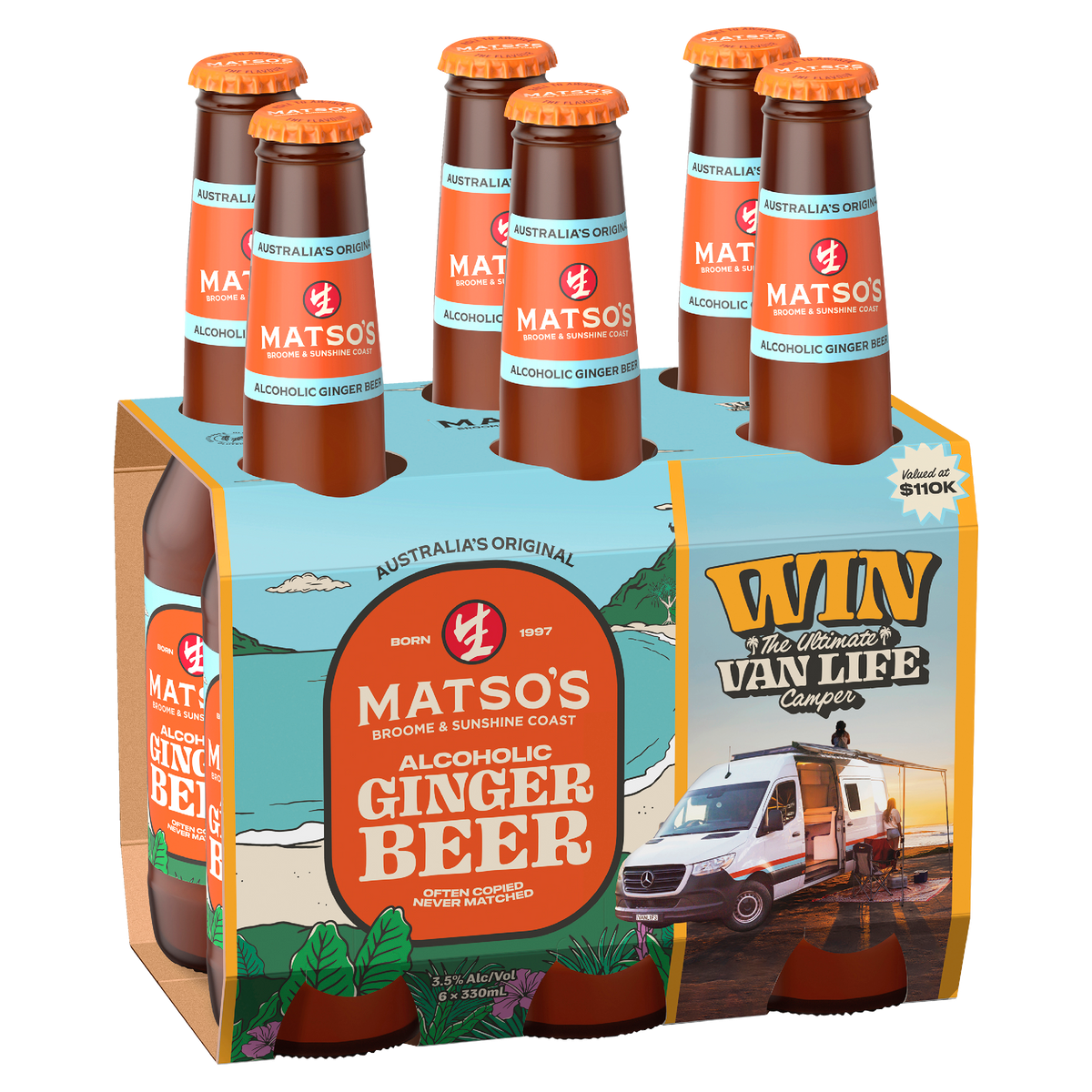 Matsos Ginger Beer Bottle 330mL | Thirsty Camel