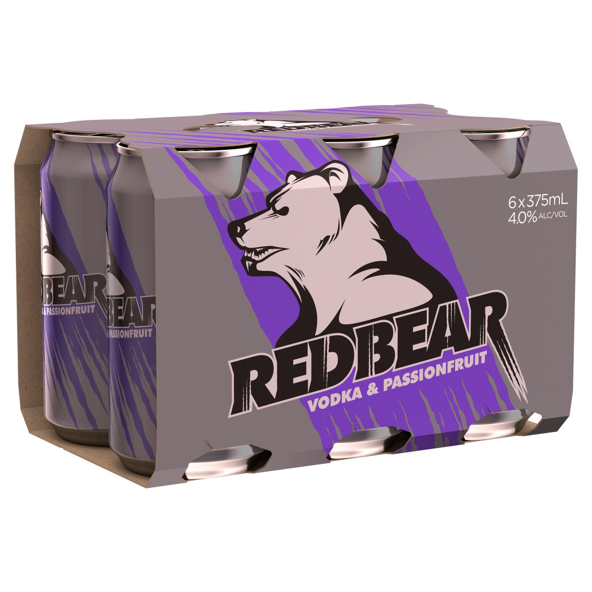 Red Bear Vodka And Passionfruit 4 5 Can 375ml Thirsty Camel