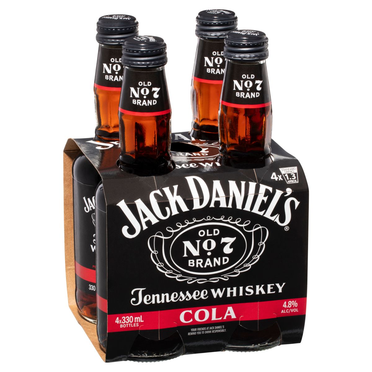 Jack Daniel's Tennesse Whiskey & Cola 4.8 Bottle 375mL Thirsty Camel