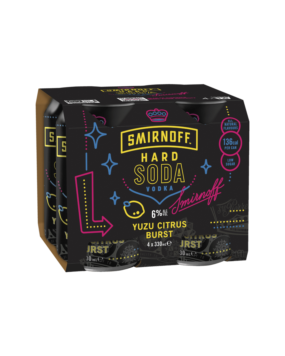 Smirnoff Hard Soda Yuzu 6 Can Thirsty Camel