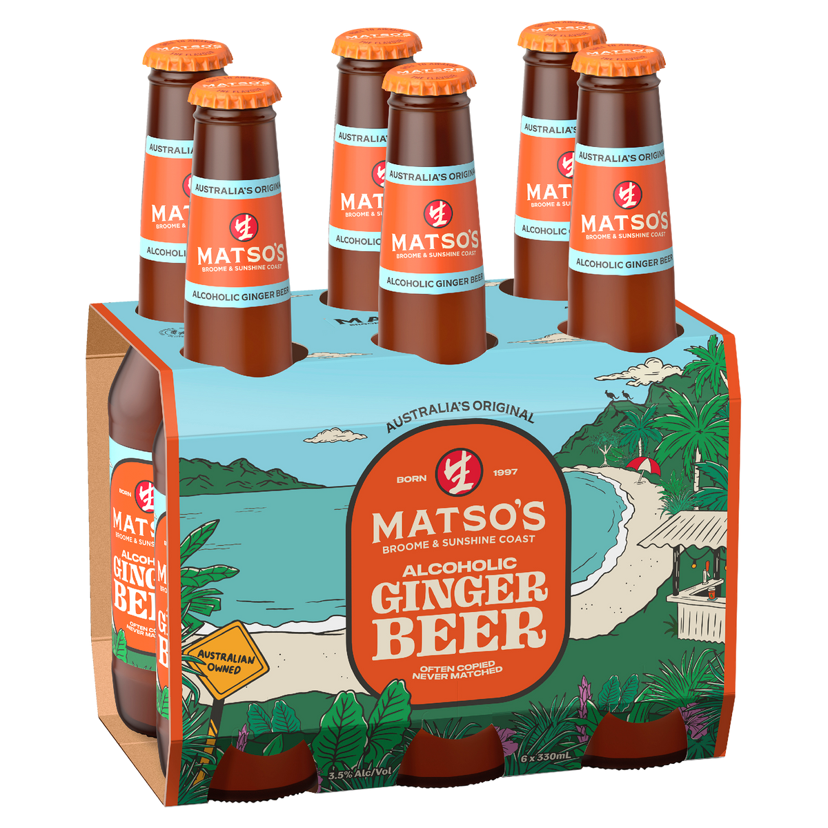 Matsos Ginger Beer Bottle 330mL | Thirsty Camel