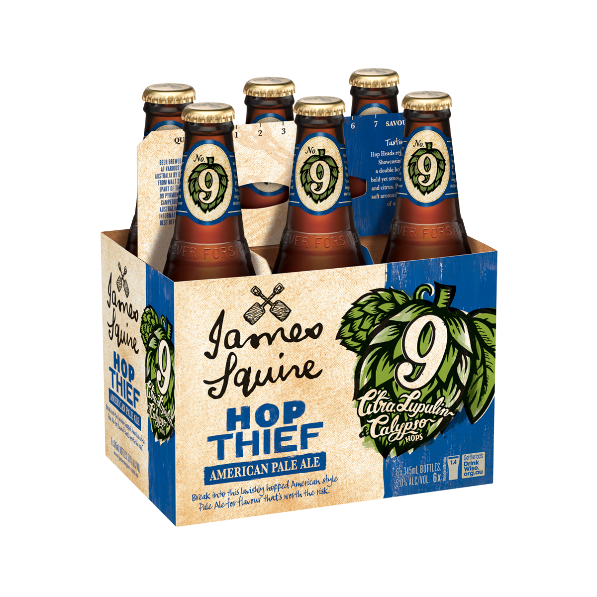 James Squire Hop Thief 9 American Pale Ale Bottle 345mL Thirsty Camel