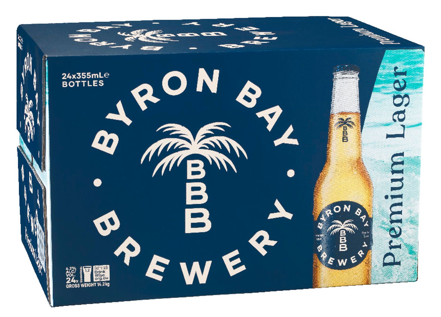 Byron Bay Premium Lager Bottle 355mL Thirsty Camel