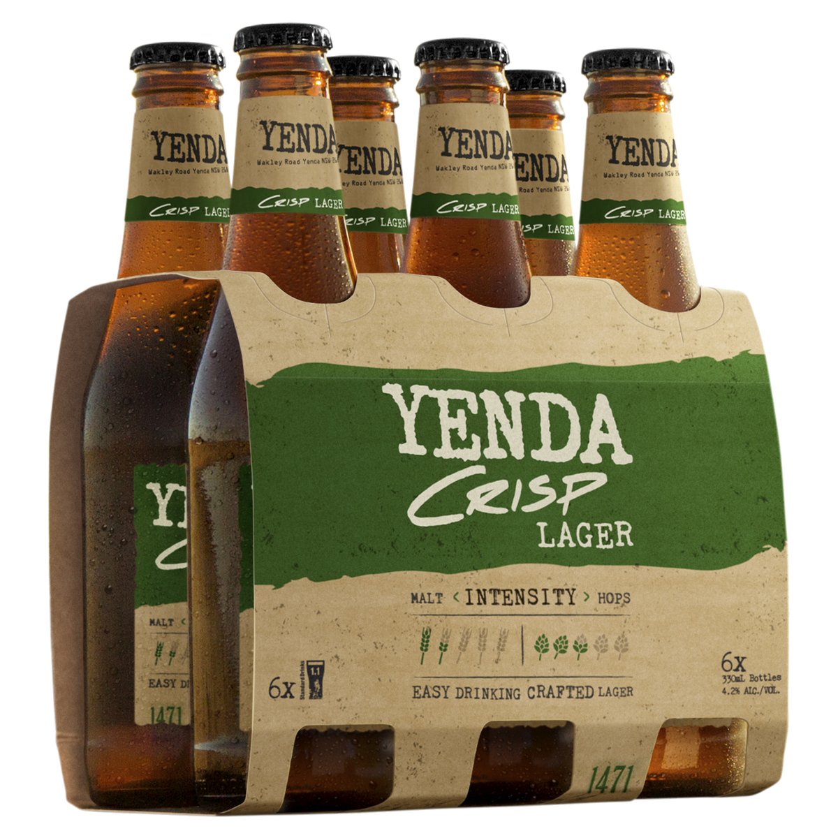Yenda Crisp Lager Bottle 330mL | Thirsty Camel