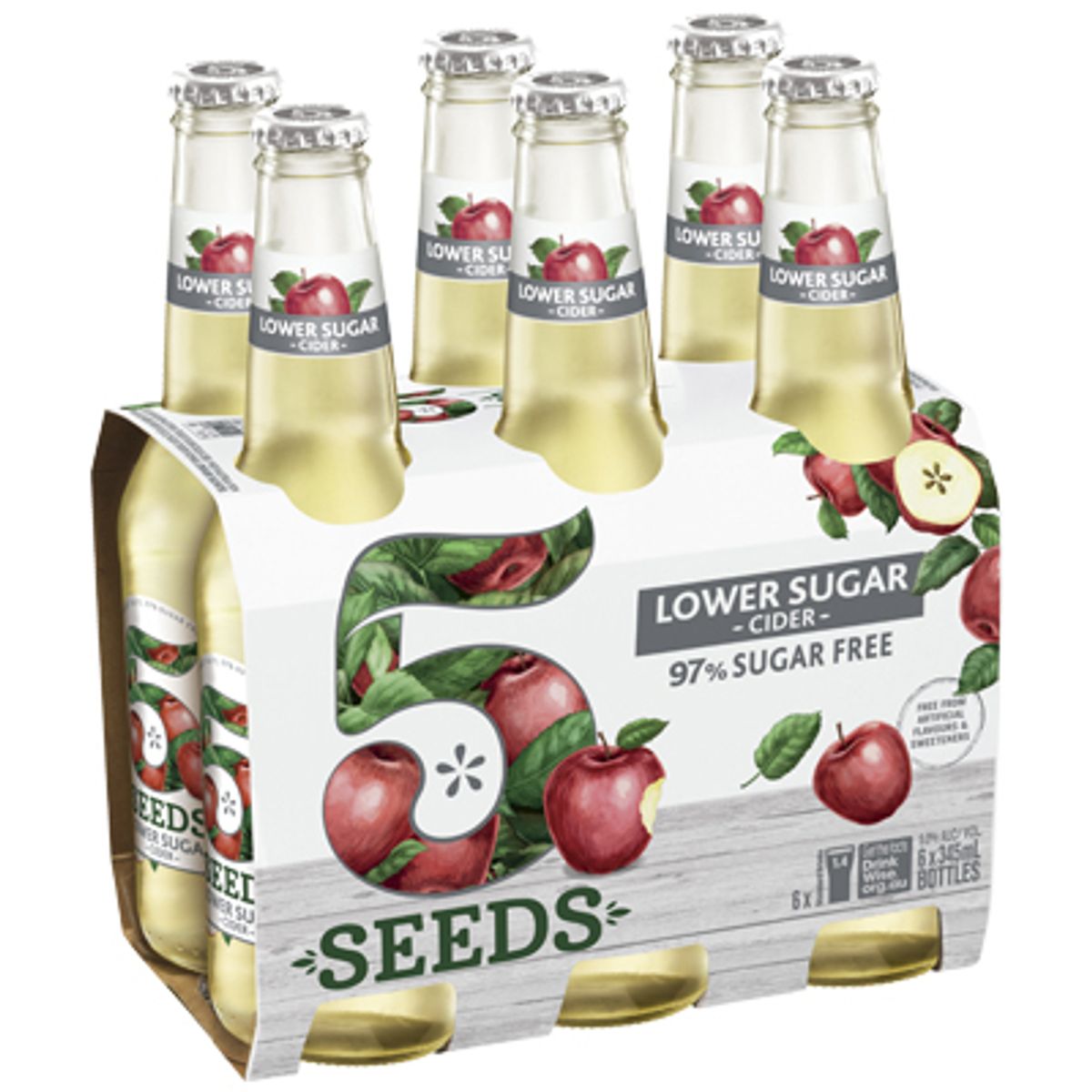 5 Seeds Low Sugar Apple Cider Bottle 345mL | Thirsty Camel