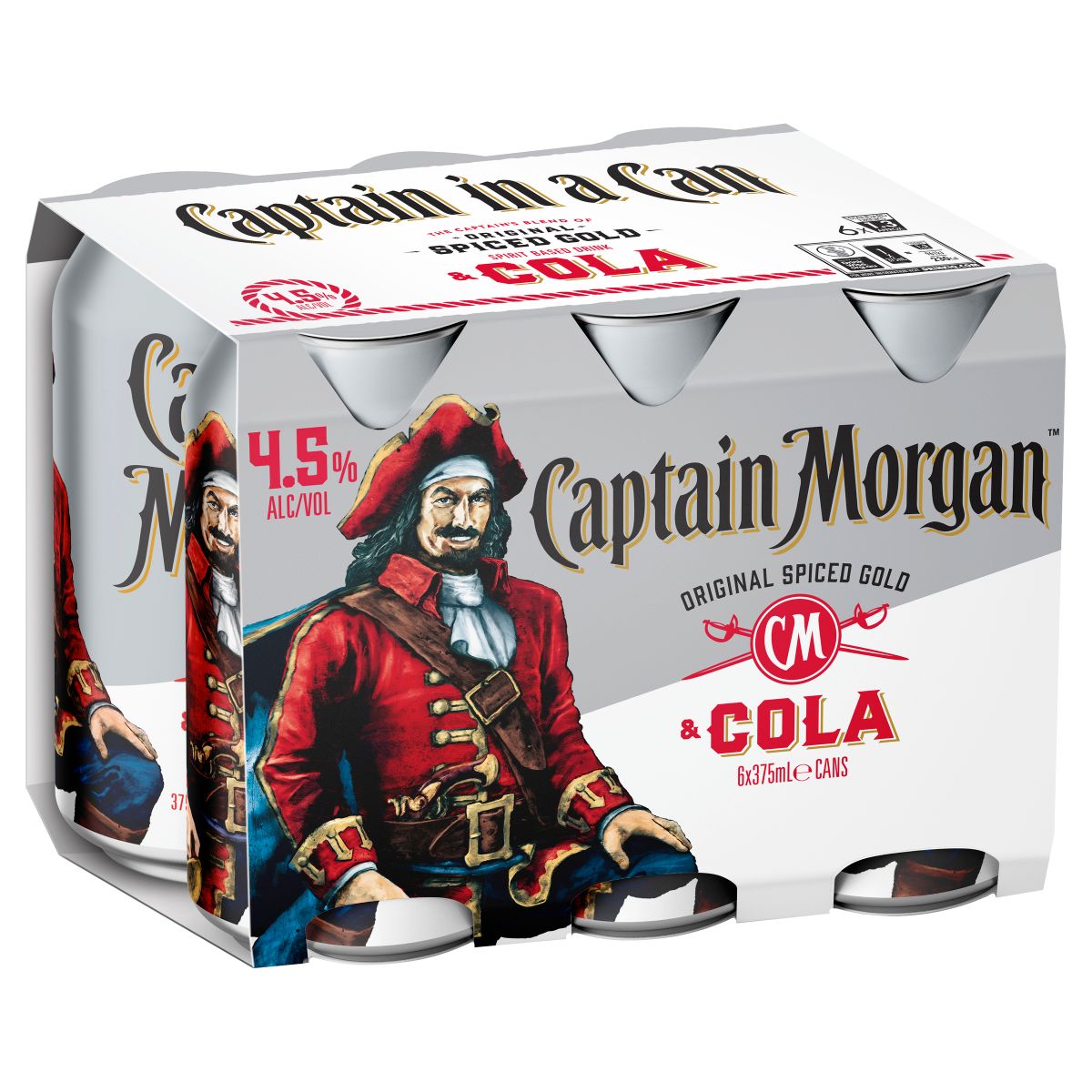 Captain Morgan Spiced Rum & Cola 4.5% | Thirsty Camel
