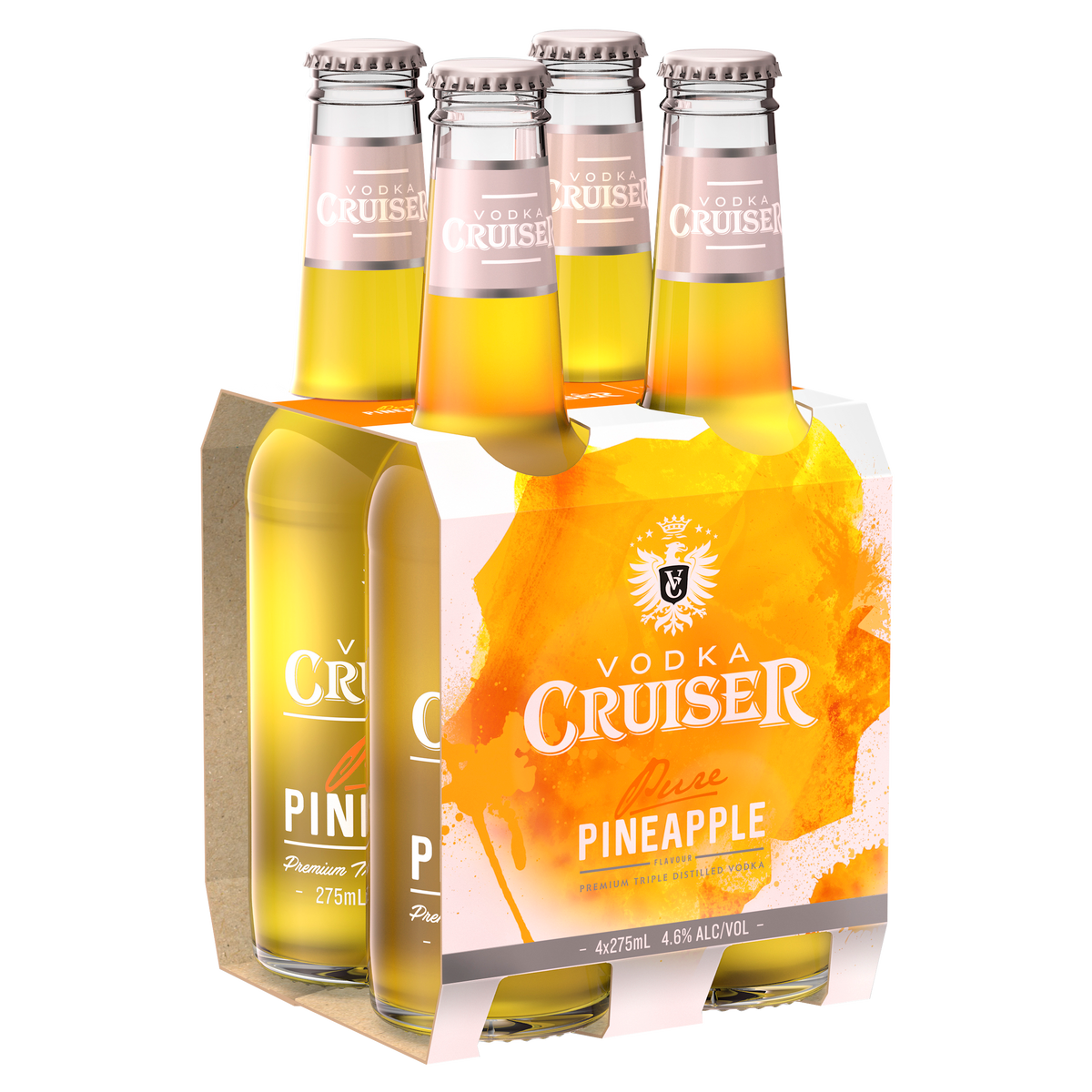 Vodka Cruiser Pure Pineapple 4.6 Bottle 275mL Thirsty Camel