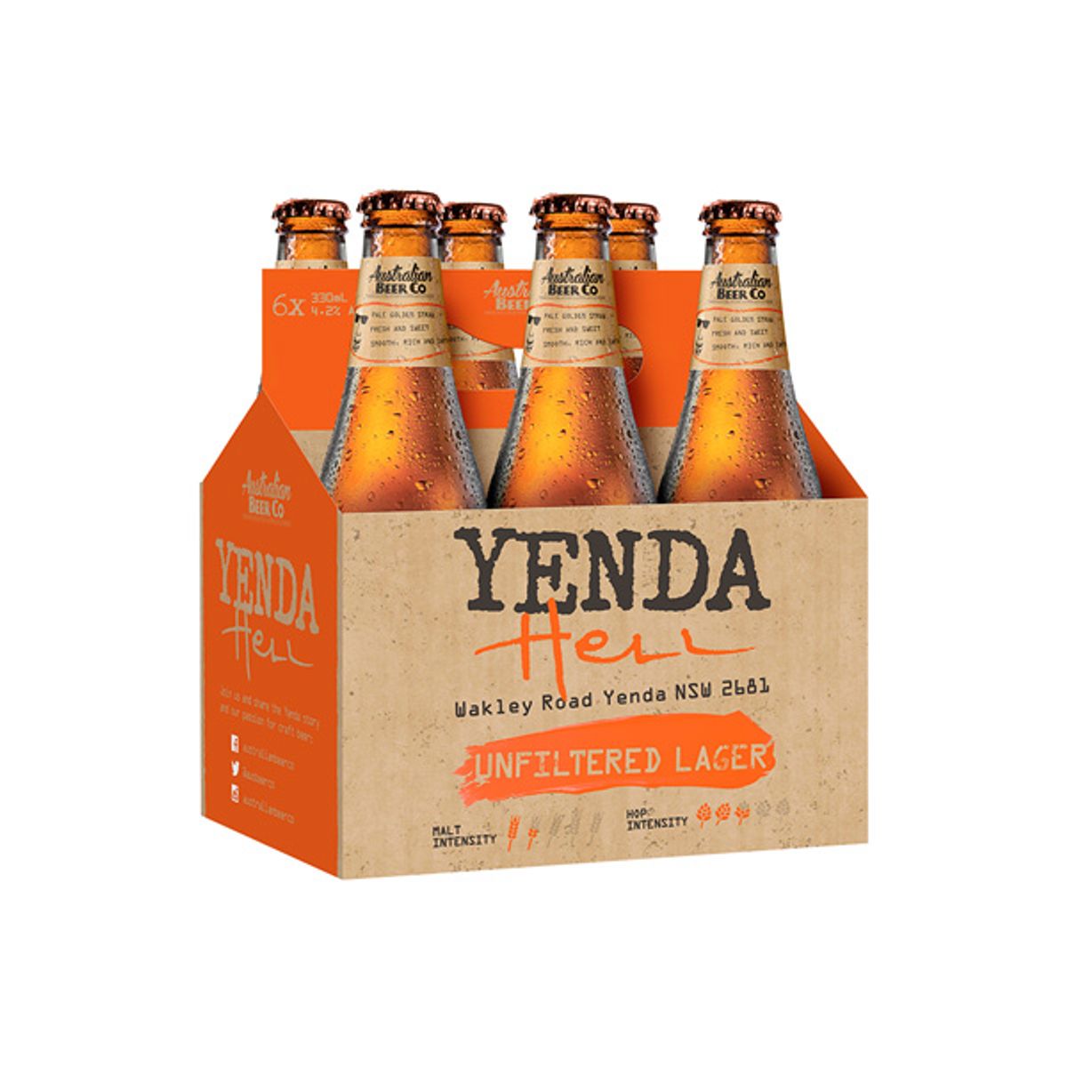 Yenda Unfiltered Lager 4.2% Bottle 330mL | Thirsty Camel